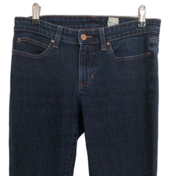 Eileen Fisher Jeans Womens 6 Blue Dark Wash Skinny Organic Cotton Minimalist - Picture 1 of 8